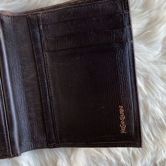 Vintage Yves Saint Laurent Leather Kisslock Wallet - Picture 6 of 12